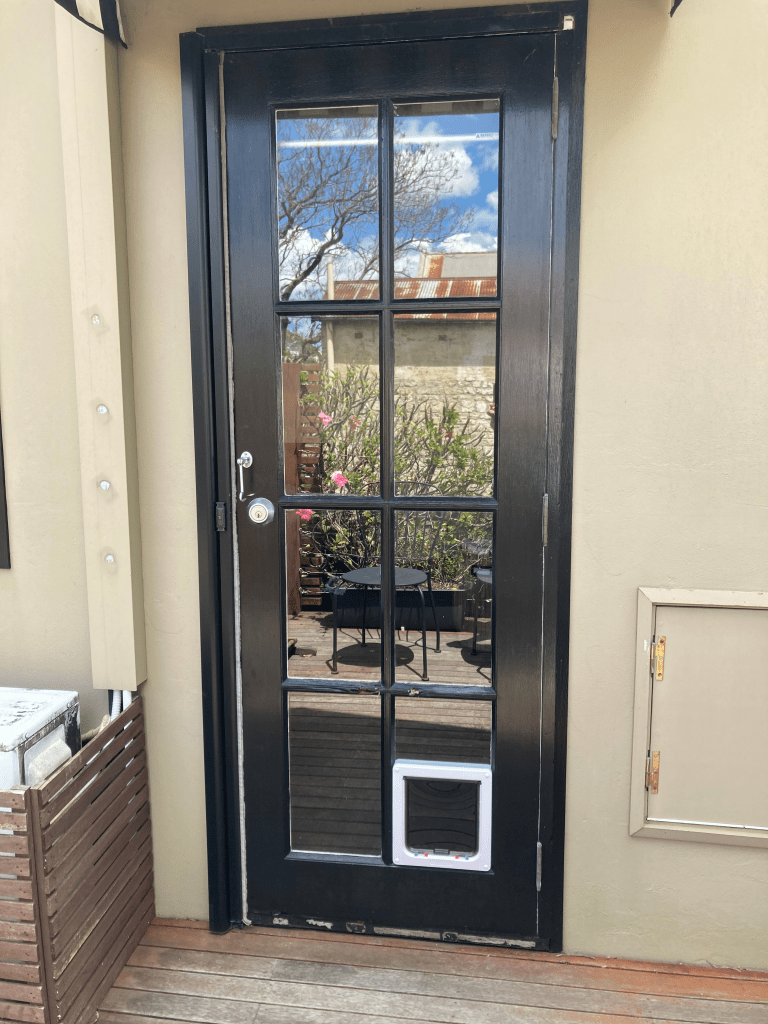 Elevate the functionality and convenience of your French doors with our pet door installation service. We specialise in seamlessly integrating pet doors into French doors, providing your furry companions with easy access to the outdoors while preserving the elegance of your home's French door design.