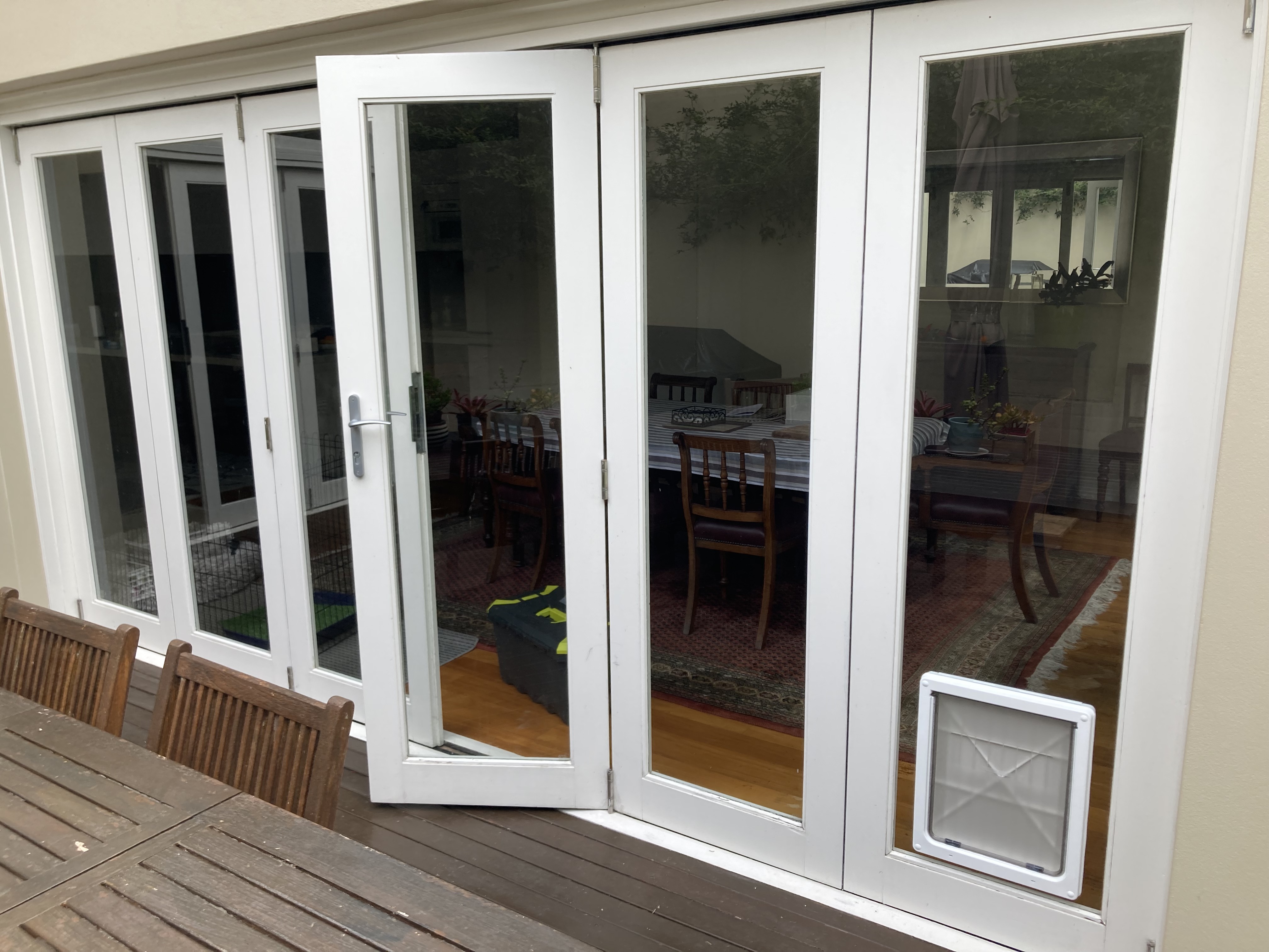 Let your large canine companion come and go as they please with our large dog door installation service in glass. We specialise in seamlessly integrating large dog doors into glass panels, ensuring a secure and durable entry point for your furry friend.