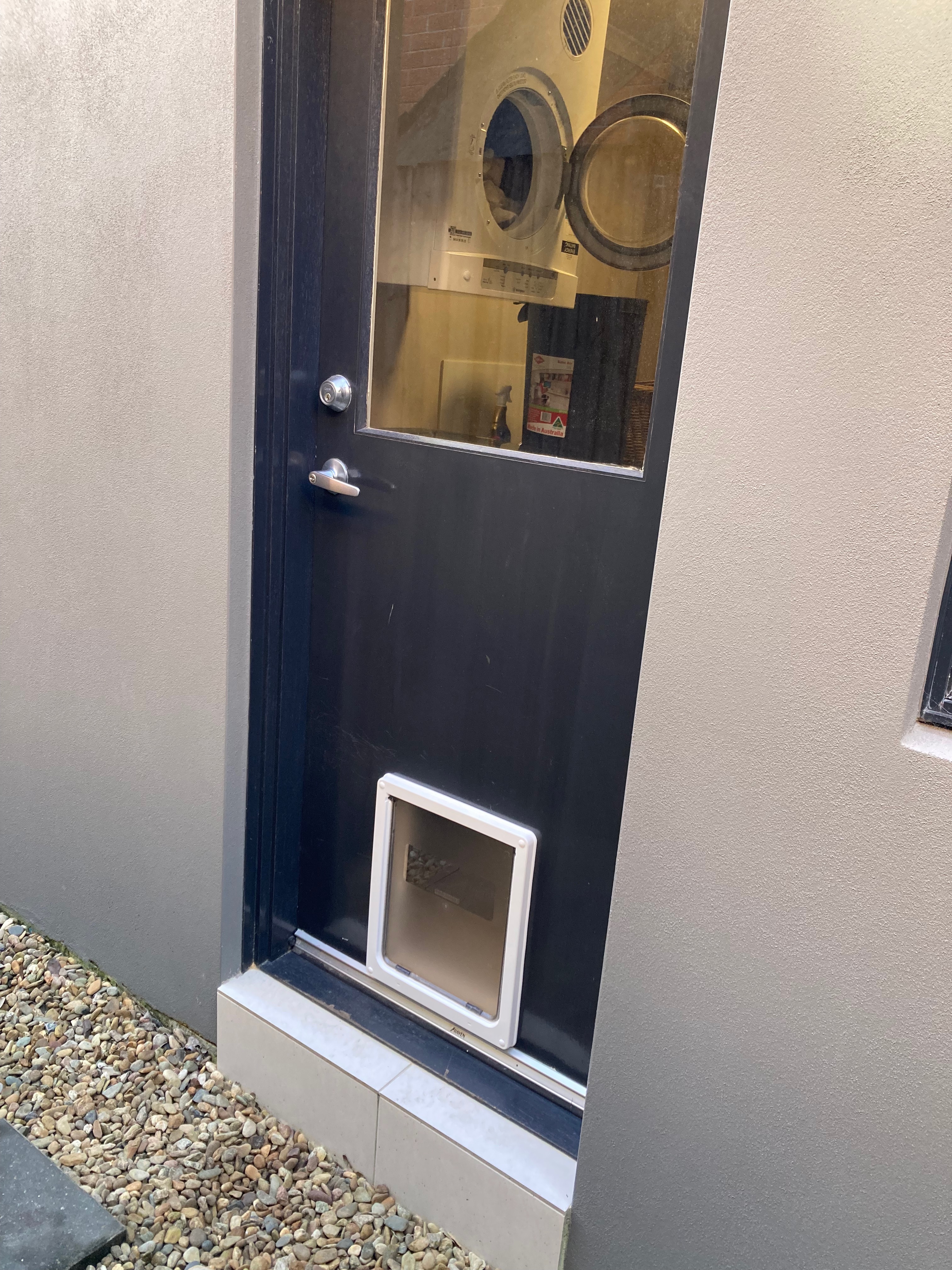 Give your medium-sized dog the freedom to roam with our medium dog door installation service in timber. We specialise in seamlessly integrating medium dog doors into timber surfaces, providing easy access for your canine companion while preserving the natural beauty of your home.